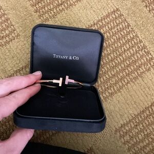 Double T rose gold bangle! NWB excellent quality